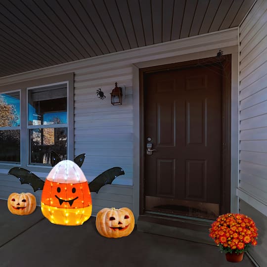 27.5" Candy Corn Bat with 80 LED Lights